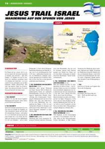 70 | WANDERN ISRAEL  Jesus Trail Israel Wanderung auf den Spuren von Jesus KARTE