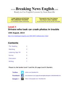 Breaking News English  www. .com Ready-to-Use English Lessons by Sean Banville “1,000 IDEAS & ACTIVITIES