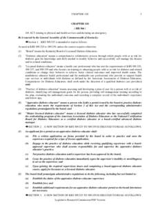 Healthcare reform in the United States / American Association of Diabetes Educators / Certified diabetes educator / Medicaid / Dietitian / Medical prescription / Health / Medicine / Diabetes