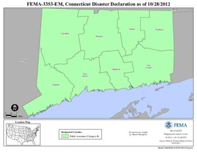 FEMA-3353-EM, Connecticut Disaster Declaration as of[removed]Tolland Litchfield  MA