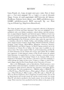 2011.RR02 Capponi on Prandi, Corpus dei papiri