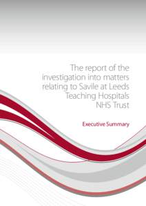 University of Leeds / Leeds Teaching Hospitals NHS Trust / Jimmy Savile / Leeds General Infirmary / Leeds / National Health Service / West Yorkshire / Yorkshire / Counties of England