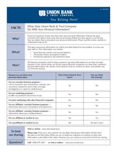 revFACTS Why?  What Does Union Bank & Trust Company