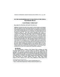 PRESENT ENVIRONMENT AND SUSTAINABLE DEVELOPMENT, VOL. 5, no.2, 2011  ON THE GEOMORPHOLOGIC EVOLUTION OF THE CHILIA