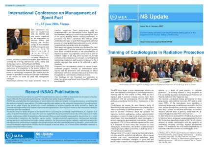 NS Update, No. 2, January[removed]International Conference on Management of Spent Fuel  NS Update