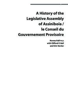 A History of the Legislative Assembly of Assiniboia /