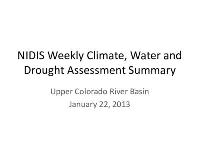 Precipitation and Snowpack