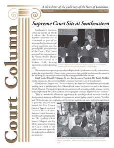 A Newsletter of the Judiciary of the State of Louisiana  Court Column Volume 8, No. 1