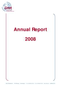 Microsoft Word - iimt Annual Report 2008 ABSTRACT.doc