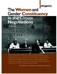 talkingpoints No.2, 2009 WOMEN IN ACTION The Women and Gender Constituency in the Climate