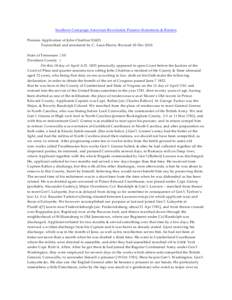 Southern Campaign American Revolution Pension Statements & Rosters Pension Application of John Charlton S2425 Transcribed and annotated by C. Leon Harris. Revised 20 Dec[removed]State of Tennessee } SS Davidson County } On