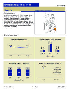 Minneapolis neighborhood profile  October 2011