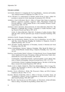 Allgemeiner Teil  Literaturverzeichnis ALEXANDER, GREGORY S.: Comparing the Two Legal Realisms – American and Scandinavian, American Journal of Comparative Law 2002, [removed]ALLAIS, MAURICE: Le comportement de l’homm