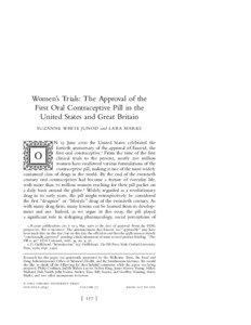 Women’s Trials: The Approval of the First Oral Contraceptive Pill in the United States and Great Britain