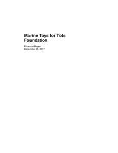 Marine Toys for Tots Foundation Financial Report December 31, 2017  Contents