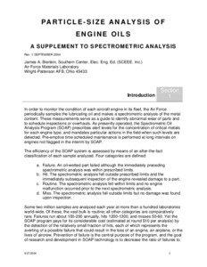 Microsoft Word - Particle analysis engine oils.doc