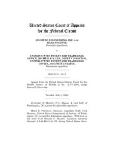 Government / United States Patent and Trademark Office / State court / Reexamination / United States Court of Appeals for the Federal Circuit / Leahy-Smith America Invents Act / Diversity jurisdiction / Merrell Dow Pharmaceuticals Inc. v. Thompson / Louisville & Nashville Railroad Co. v. Mottley / United States patent law / Law / Civil law