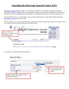 Microsoft Word - Searching the Electronic Journal Center.doc