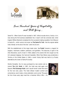 Microsoft Word - Four Hundred Years of Hospitality.doc