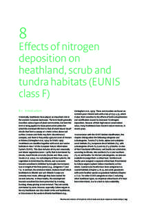 8 Effects of nitrogen deposition on heathland, scrub and tundra habitats (EUNIS class F)