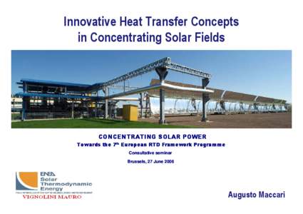 The ENEA activities on high temperature solar energy