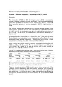 NCEA Level 3 - UE consult discussion 1