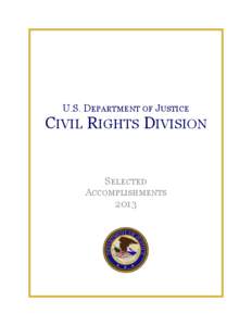 Civil Rights Division Accomplishments 2013