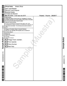 Official Ballot Boleta Oficial Joint Local Election Elección Local Conjunto Brazoria County