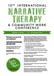 12 TH  INTERN ATION AL Narrative Therapy