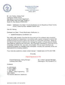 First Amendment to the United States Constitution / Public administration / Resource Conservation and Recovery Act / Waste Isolation Pilot Plant / Title 40 of the Code of Federal Regulations / Hazardous waste / Notification system / Carlsbad /  New Mexico / United States / United States Environmental Protection Agency / Environment / 94th United States Congress