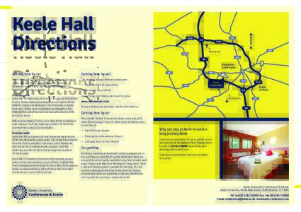 Keele Hall Directions A500  A34