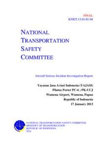 FINAL KNKT[removed]NATIONAL TRANSPORTATION SAFETY