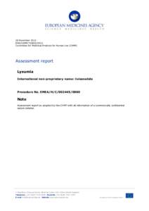 Medicine / Gastroenterology / Diabetes / Eli Lilly and Company / Clinical research / European Medicines Agency / Anti-diabetic medication / Exenatide / Glucagon-like peptide-1 / Anti-diabetic drugs / Peptide hormones / Endocrine system