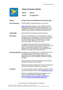 EASA SIB No: [removed]Safety Information Bulletin SIB No.:  [removed]