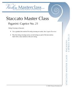 ViolinMasterclass The Sassmannshaus Tradition for Violin Playing .com  Staccato Master Class