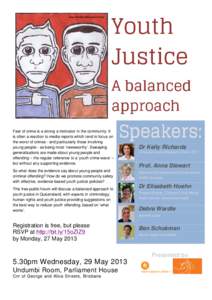 Image: Flickr/Mike ‘Dakinewavamon’ Kline  Youth Justice A balanced approach