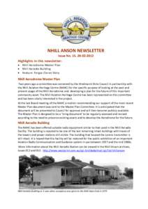 NHILL ANSON NEWSLETTER Issue No[removed]‐02‐2012 Highlights in this newsletter: • • •