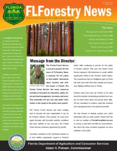 FLForestry News  October 2014 ISSUE 01  OFFICIAL NEWSLETTER OF THE FLORIDA FOREST SERVICE