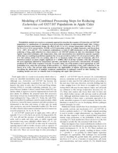 Biology / Preservatives / Enterobacteria / Gram-negative bacteria / Gut flora / Escherichia coli O157:H7 / Apple cider / Cider / Potassium sorbate / Bacteria / Microbiology / Escherichia coli