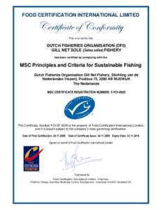 Sole / Dochgarroch / Sustainable fishery / Fishery / Gillnetting / Fish / Common sole / Soleidae
