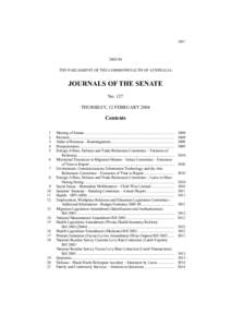 Journals of the Senate - No.