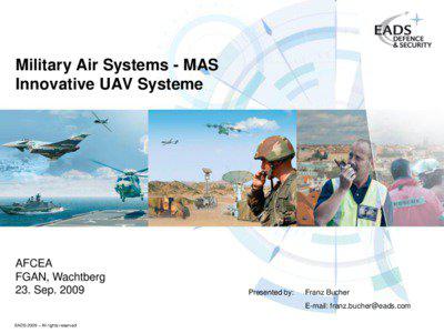 Military Air Systems - MAS Innovative UAV Systeme