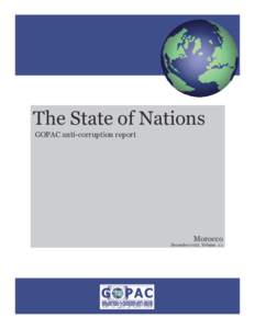 The State of Nations GOPAC anti-corruption report Morocco  December 2012, Volume 1.1
