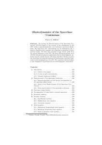 Elastodynamics of the Spacetime Continuum Pierre A. Millette∗ Abstract: We develop the Elastodynamics of the Spacetime Continuum (STCED) based on the analysis of the deformations of the STC within a general relativisti