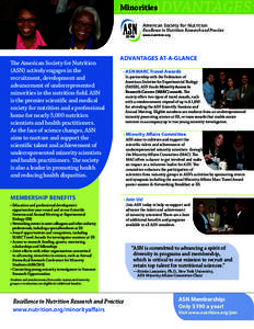 Minorities ASN ADVANTAGES American Society for Nutrition Excellence in Nutrition Research and Practice www.nutrition.org