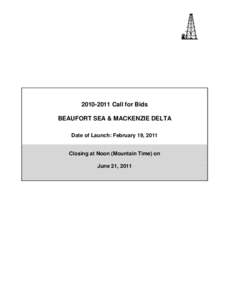 Call for Bids[removed]Beaufort Sea & Mackenzie Delta