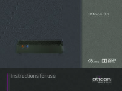 TV Adapter 3.0  Instructions for use Introduction to this booklet