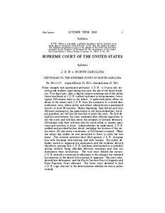 Criminal procedure / Evidence law / J.D.B. v. North Carolina / Miranda warning / Yarborough v. Alvarado / Berkemer v. McCarty / Custodial interrogation / Miranda v. Arizona / Dickerson v. United States / Law / Law enforcement in the United States / Criminal law