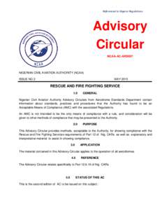 Referenced to Nigeria Regulations  Advisory Circular NCAA-AC-ARD007