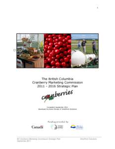 1  The British Columbia Cranberry Marketing Commission[removed]Strategic Plan